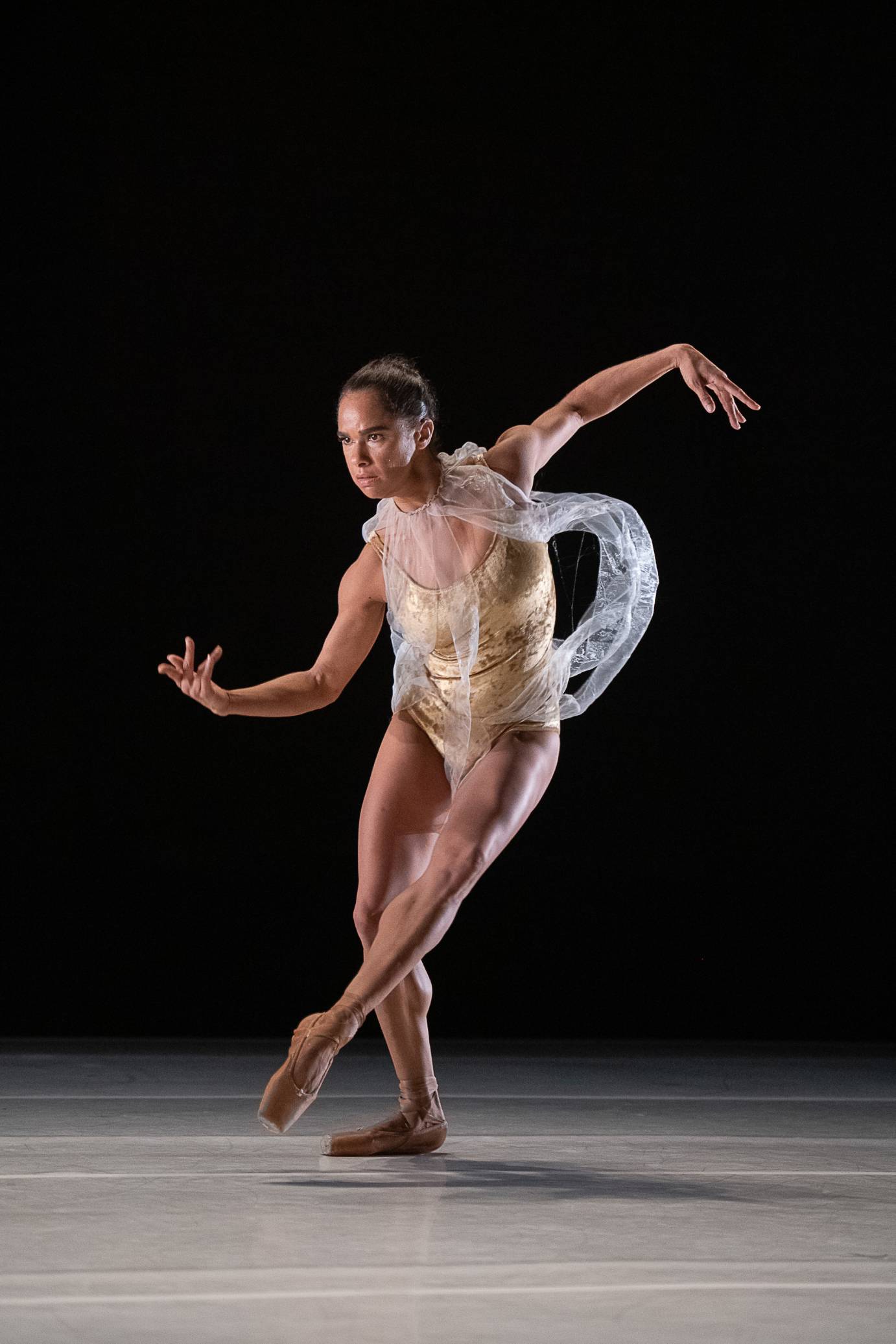 Misty Copeland poses architecturally 